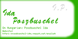 ida poszbuschel business card